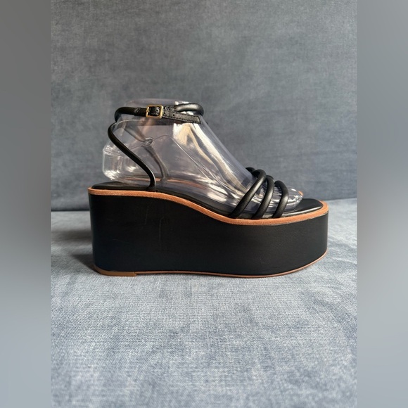 Vince Camuto Graceny Platform Wedge Sandal Women’s SZ 8.5M Ankle Strap Black - Picture 1 of 11